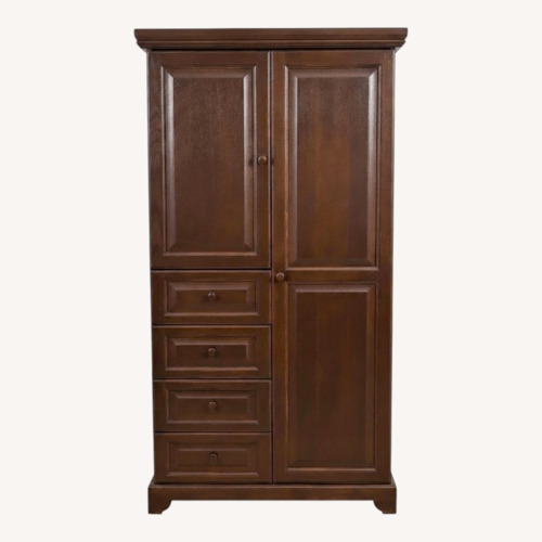 Used Gothic Cabinet Craft Dark Brown Wood Armoire for sale on AptDeco