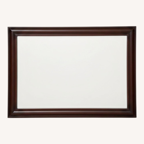 Used Dark Brown Wood Wall Mirror for sale on AptDeco