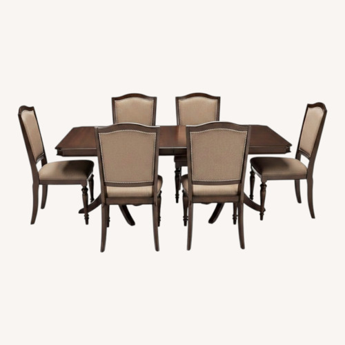 Used Raymour & Flanigan Bay City 7-Piece Dining Set for sale on AptDeco