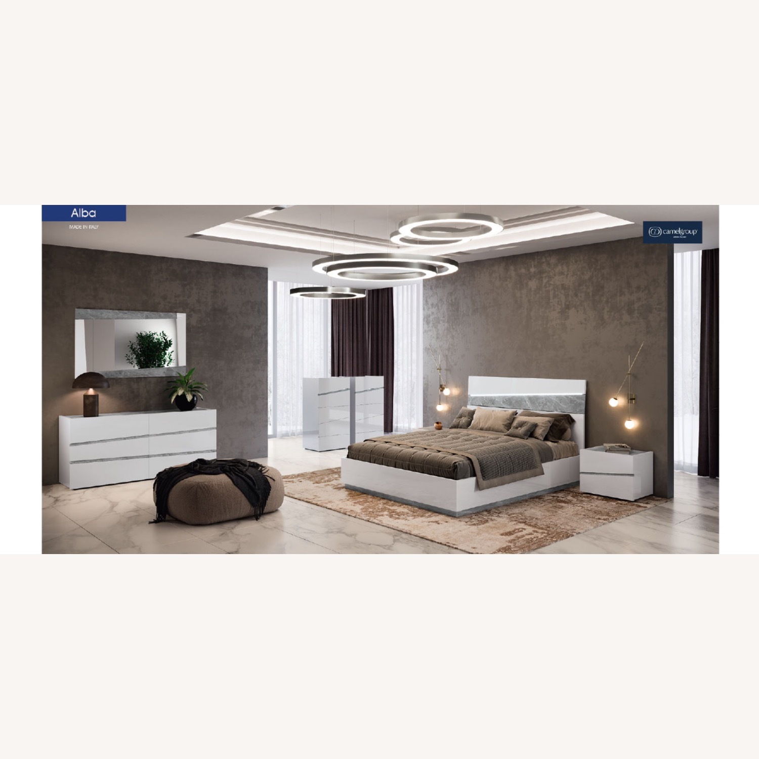 Camelgroup Italy Alba Modern Bedroom Mirror - image-3