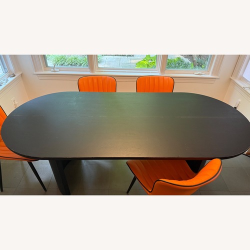 Used Wayfair Audna Black Wood Dining Set for sale on AptDeco