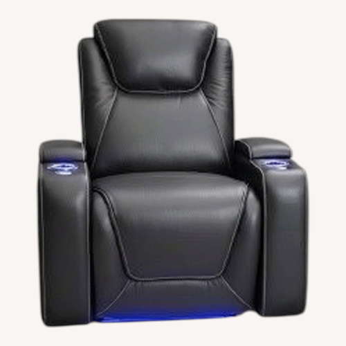Used SeatCraft EQUINOX Black Leather Recliner for sale on AptDeco
