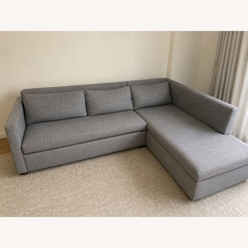 Used West Elm Blue Sectional Sofa for sale on AptDeco