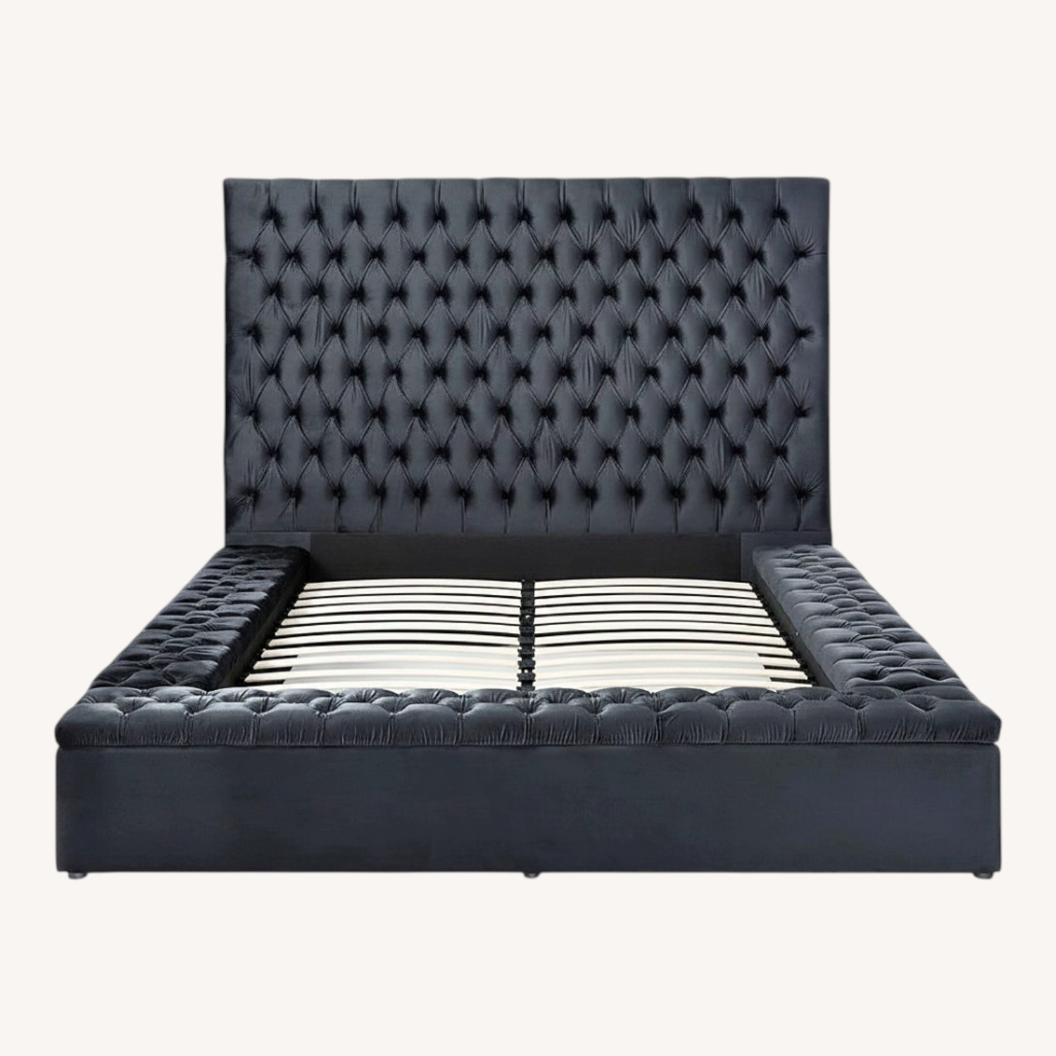 Black Queen Size Bed Frame - image-0