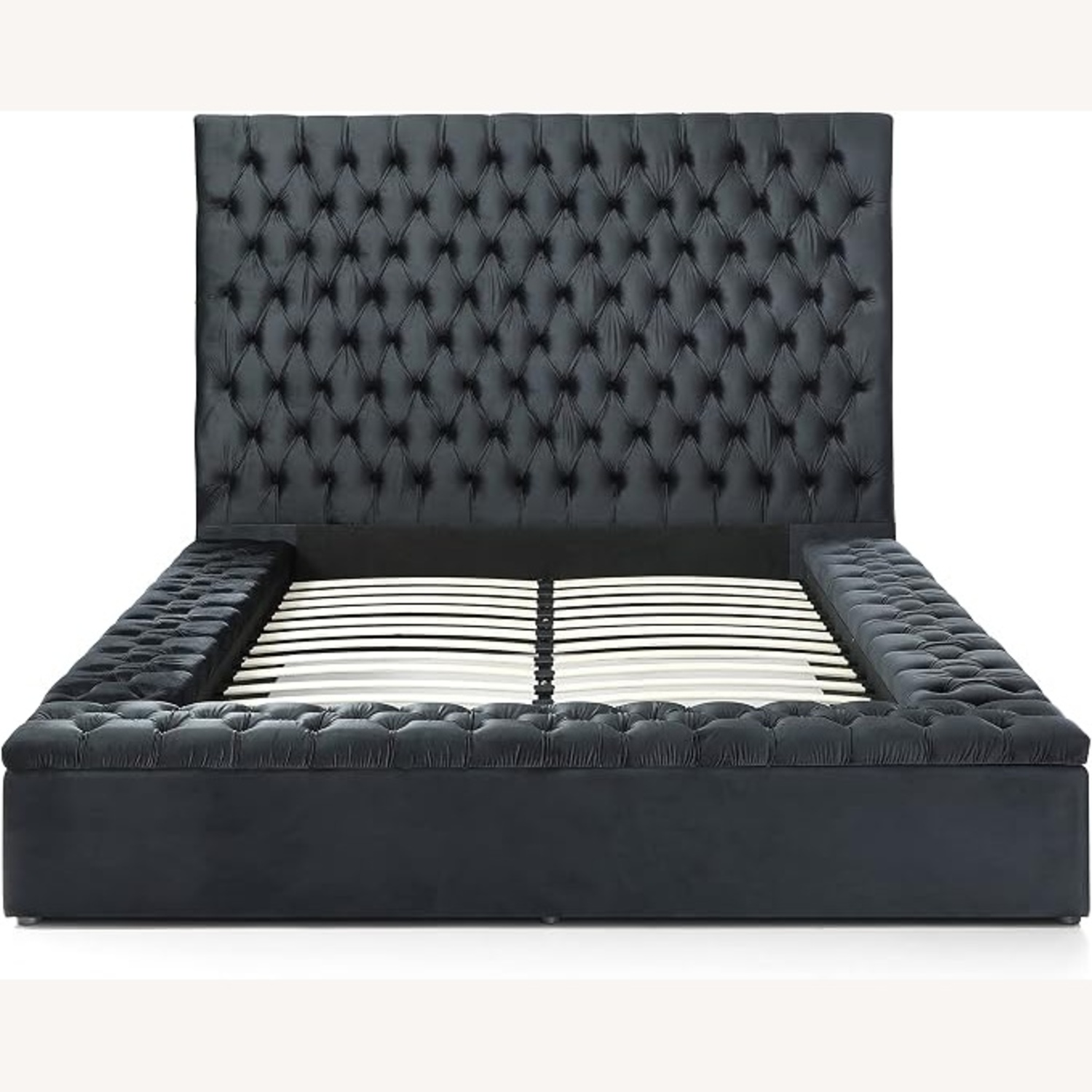 Black Queen Size Bed Frame - image-5