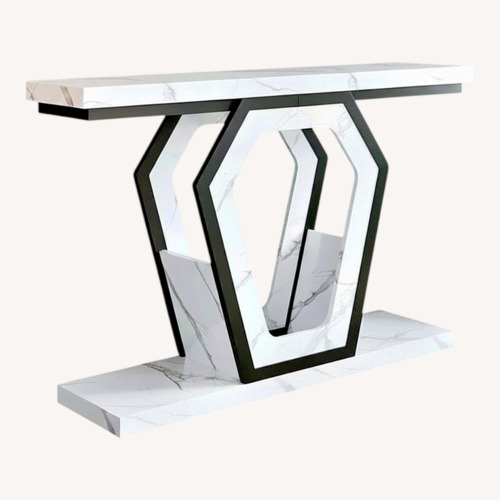 Used FUSUNBAO 47" Black Marble Console Table for sale on AptDeco