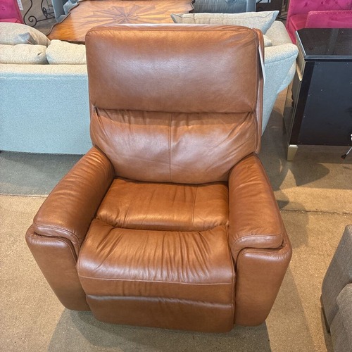 Used Walter E. Smithe Leather Manual Recliner for sale on AptDeco