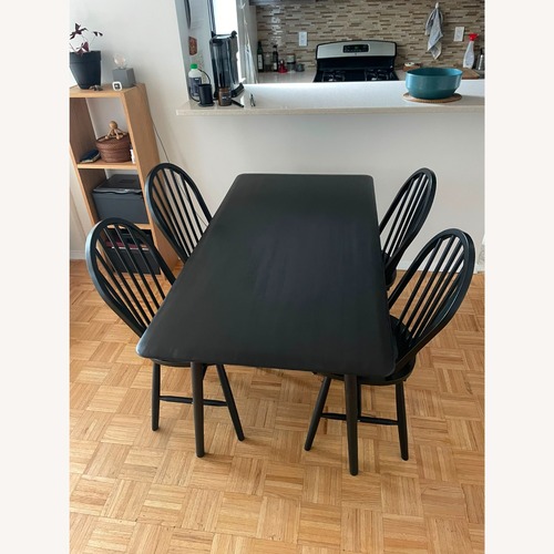 Used EQ3 Black KACIA Wood Table 60" for sale on AptDeco