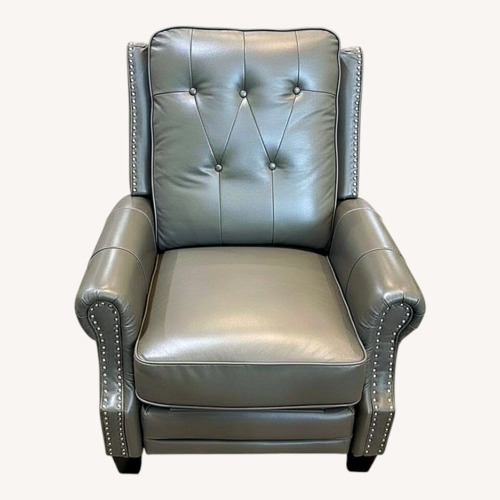 Used Abbyson Leather Pushback w Nailhead Trim Recliner for sale on AptDeco