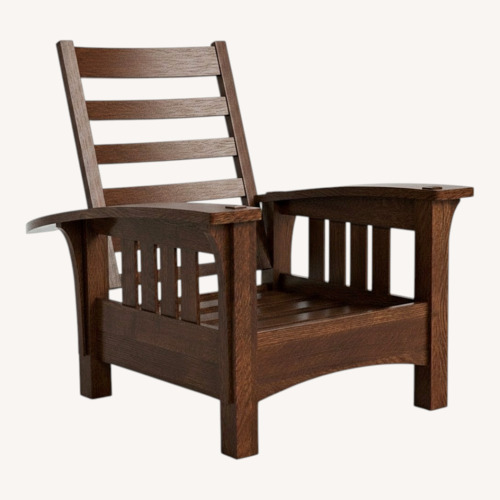 Used Stickley Bow Arm Morris Chair & Ottoman for sale on AptDeco