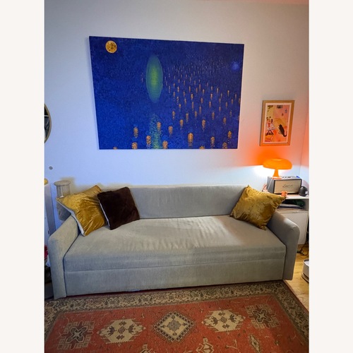 Used West Elm Clara Light Gray Sleeper and Storage Sofa for sale on AptDeco
