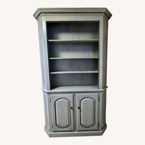 Used Light Gray Wood Bookcase for sale on AptDeco