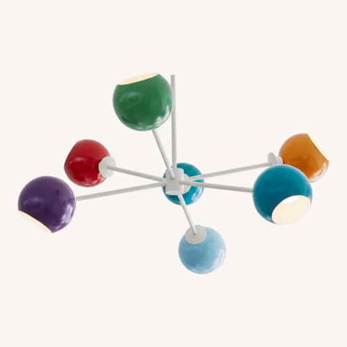 Used West Elm 6-Light Colorful Globe Chandelier for sale on AptDeco