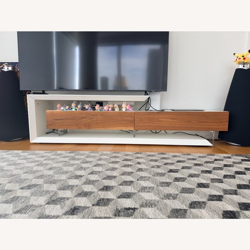 Used Cattelan Italia White Wood TV Stand for sale on AptDeco