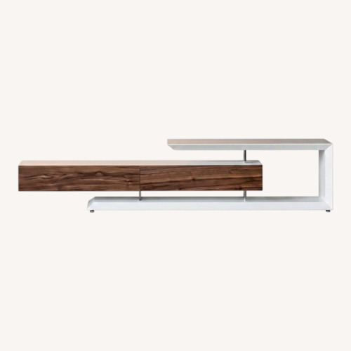 Used Cattelan Italia White Wood TV Stand for sale on AptDeco
