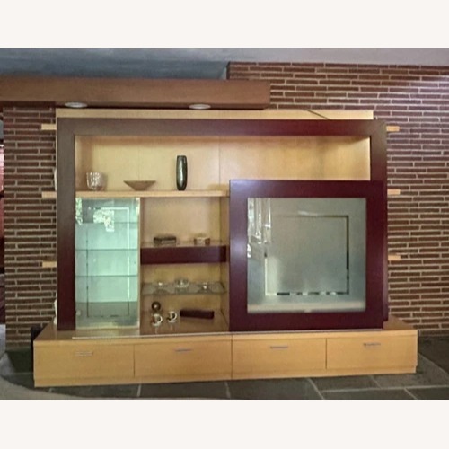 Used Excelsior Milano Natural Wood Wall Unit for sale on AptDeco