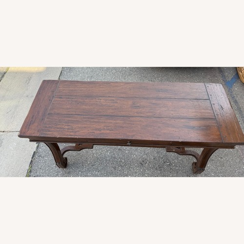 Used Dark Brown Wood Side Table for sale on AptDeco