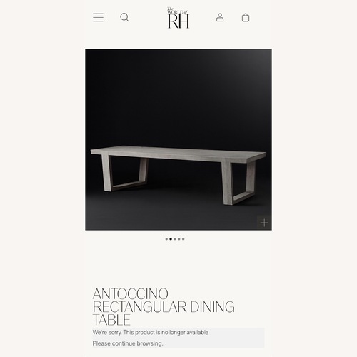 Used Restoration Hardware Antoccino Dining Table for sale on AptDeco