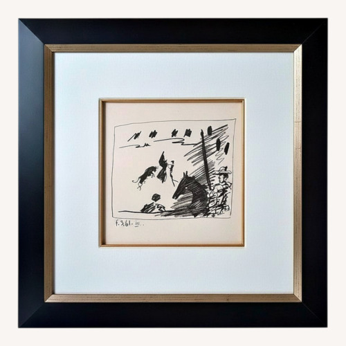 Used Pablo Picasso Framed Litograph " A Los Toros  for sale on AptDeco