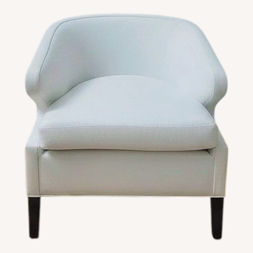 Used Pair of Meredith Baer Home Modern White Lounge Armchairs for sale on AptDeco