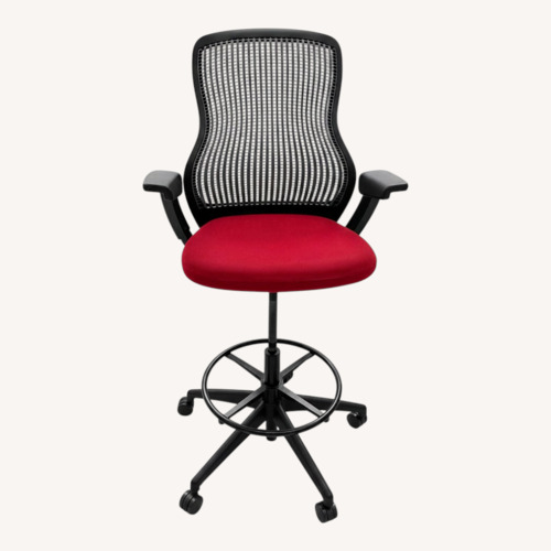 Used Knoll ReGeneration High Task Chair Red & Black for sale on AptDeco