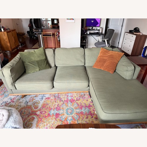 Used Article Timber Green Fabric 3+ Piece Sectional for sale on AptDeco