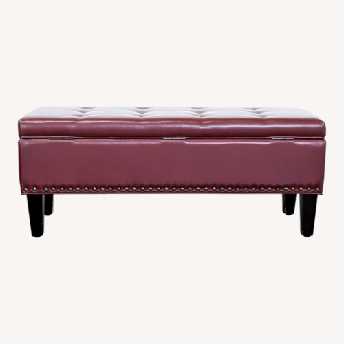 Used Office Star Faux Leather Storage Bench for sale on AptDeco