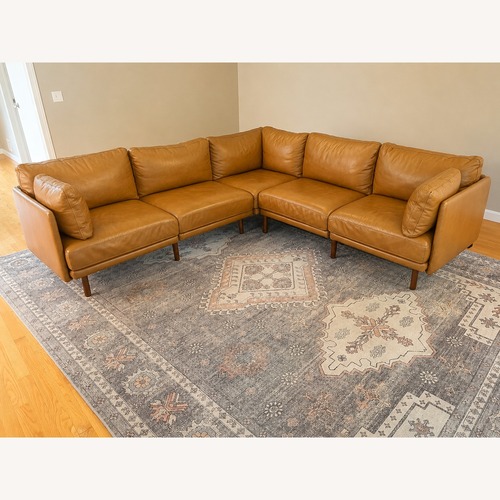 Used Burrow Nomad 5-Seat Leather Sectional  for sale on AptDeco