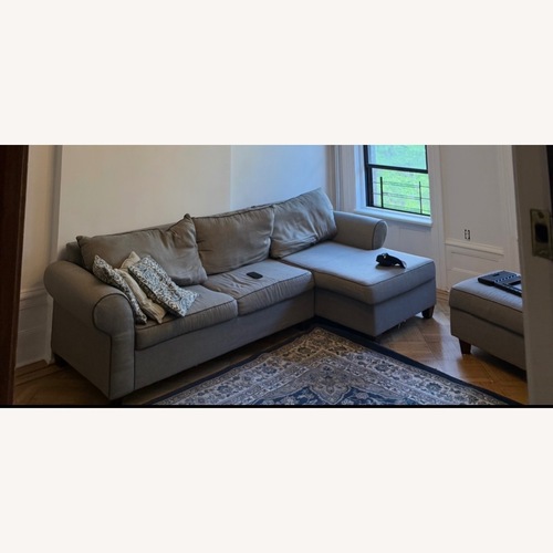 Used Bob's Discount Furniture Nova Light Gray Sleeper Sofa for sale on AptDeco