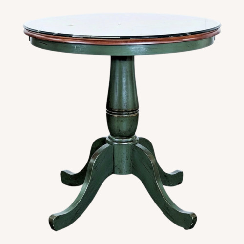 Used Pier 1 Imports Wood Pedestal End Table for sale on AptDeco