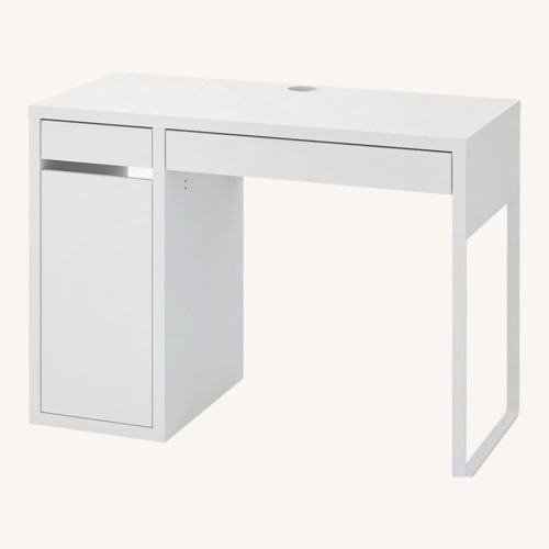 Used IKEA Micke White Wood Desk for sale on AptDeco