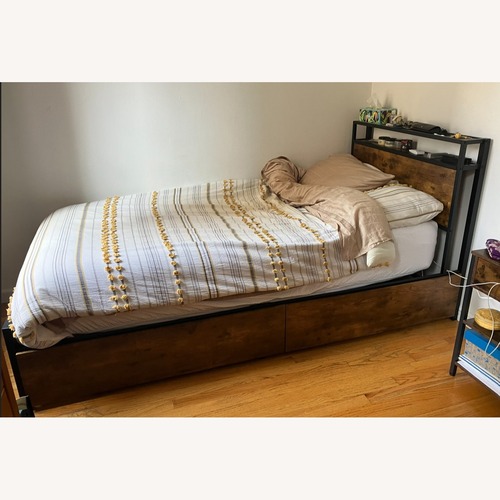 Used GAZHOME Twin Size Bed Frame with 2 Storage Drawers for sale on AptDeco