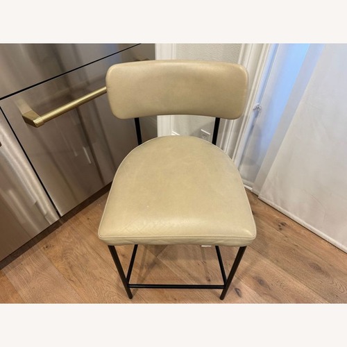 Used Pottery Barn Maison Leather Bar Stool for sale on AptDeco