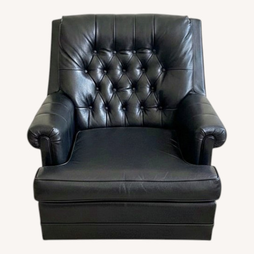 Used Vintage Armchair w Adjustable Foot Stool for sale on AptDeco