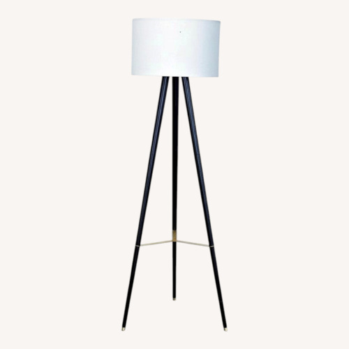 Used Modern Tripod Floor Lamp with White Shade  for sale on AptDeco