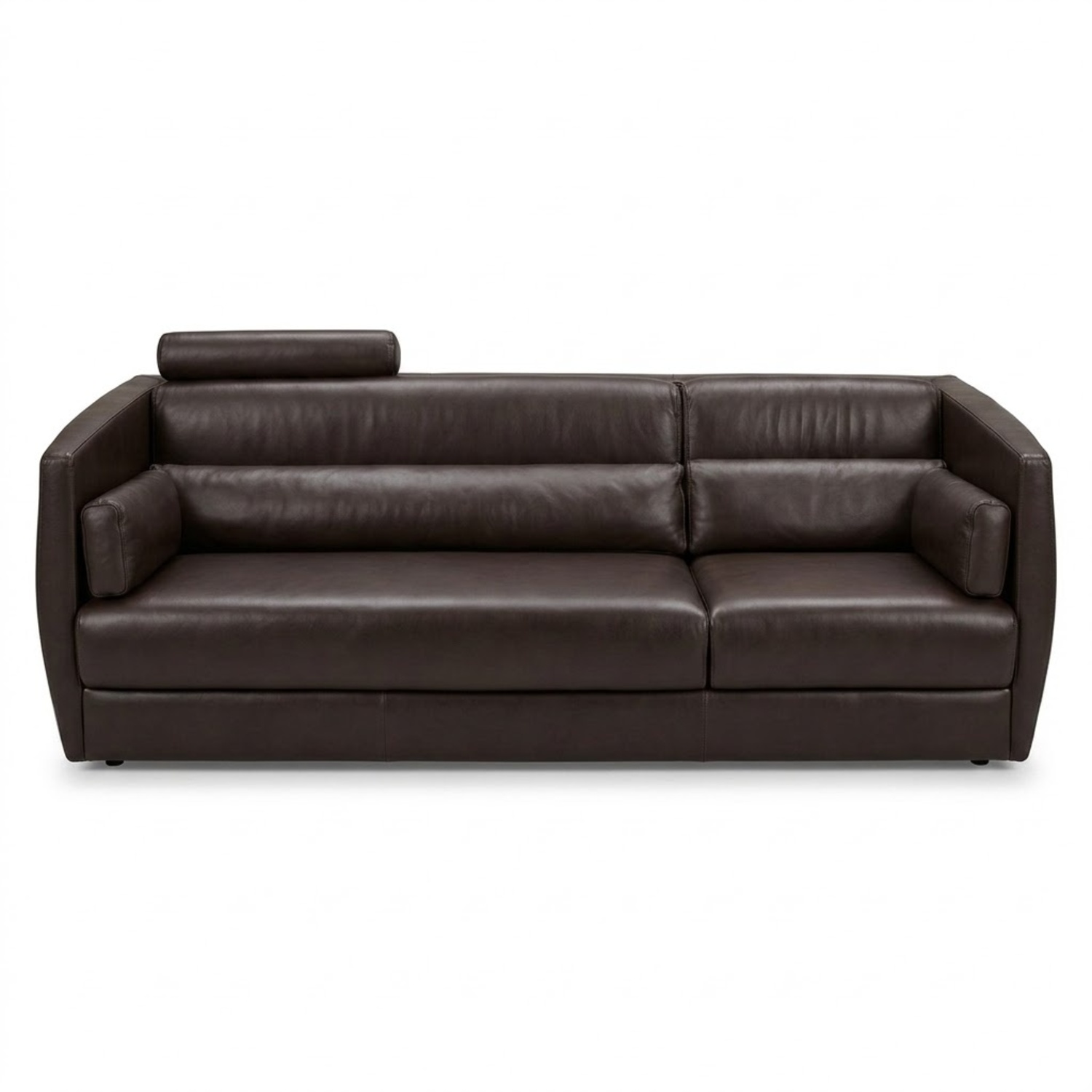 Roche Bobois Purple Leather 3+ Seater Sofa - image-5