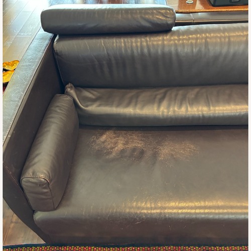 Used Roche Bobois Purple Leather 3+ Seater Sofa for sale on AptDeco