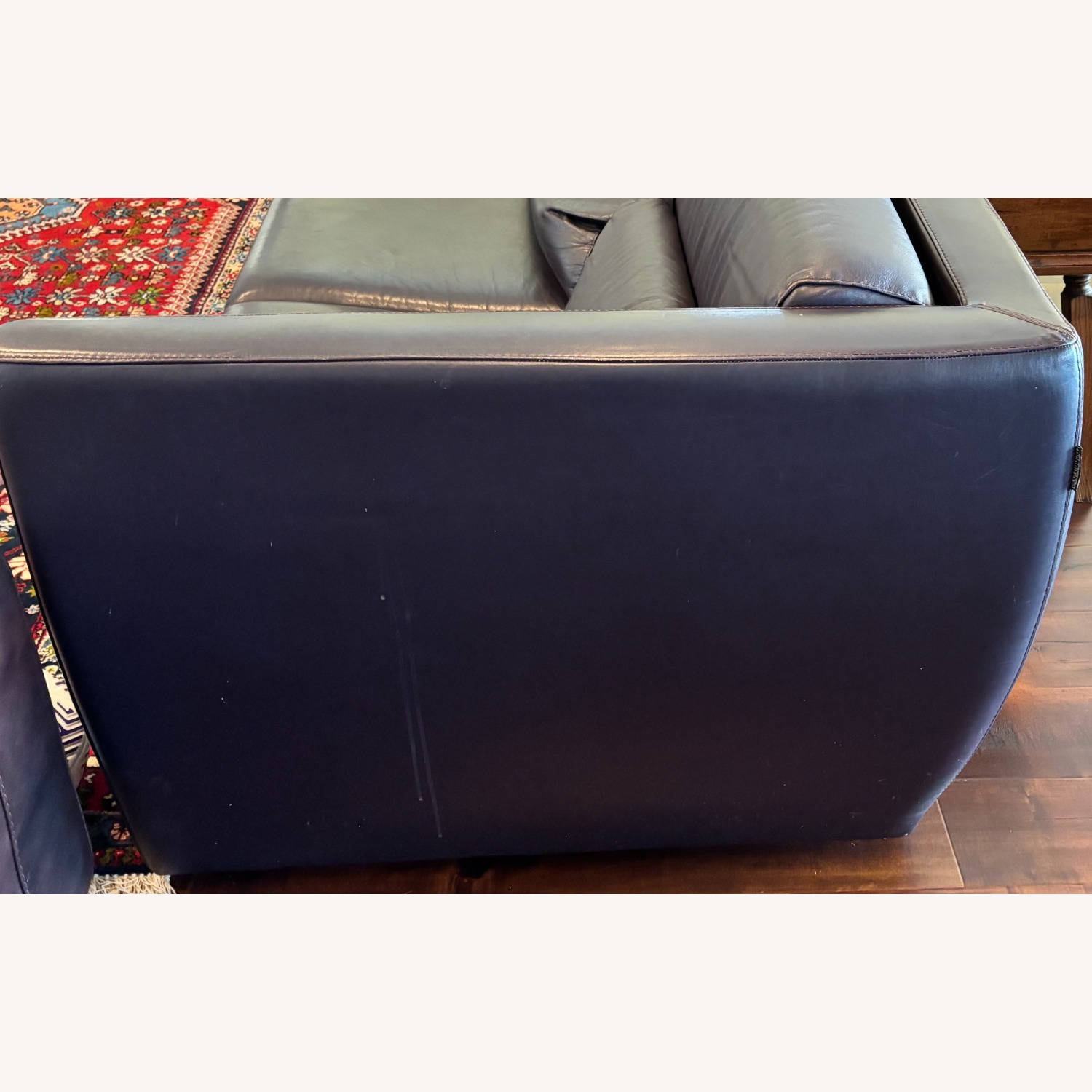 Roche Bobois Purple Leather 3+ Seater Sofa - image-3