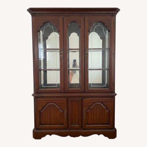 Used Traditional Cherry China Cabinet & Hutch for sale on AptDeco