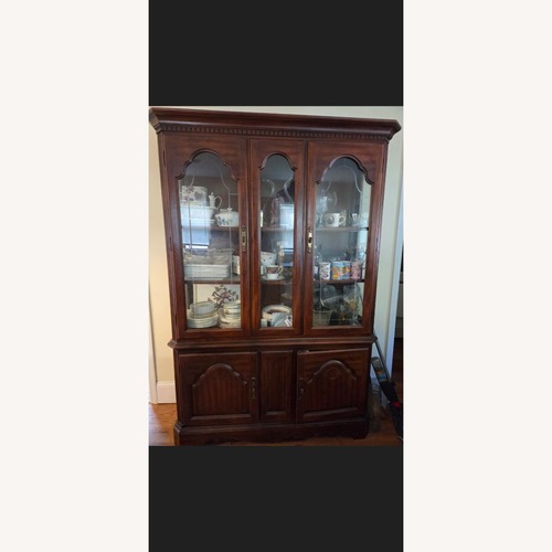 Used Traditional Cherry China Cabinet & Hutch for sale on AptDeco