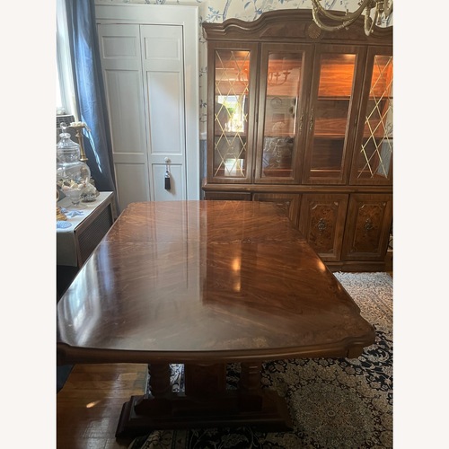 Used Broyhill Furniture Dark Brown Wood Dining Set for sale on AptDeco
