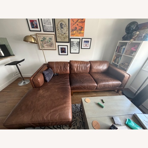 Used West Elm Dekalb Leather Sofa for sale on AptDeco
