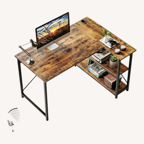 Used Bed Bath & Beyond Dark Brown Wood Desk for sale on AptDeco