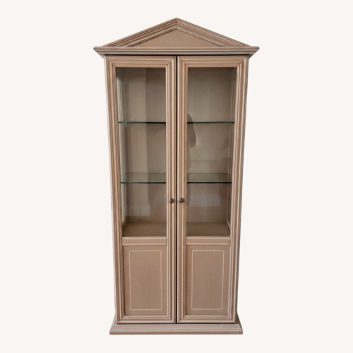 Used Tall French Provincial Glass Curio Cabinet for sale on AptDeco