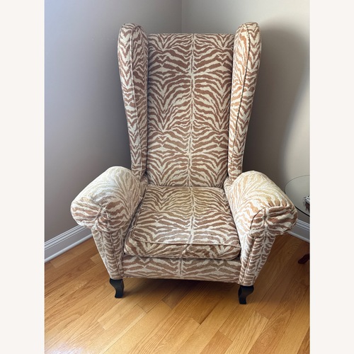 Used Light Brown Fabric Armchair for sale on AptDeco