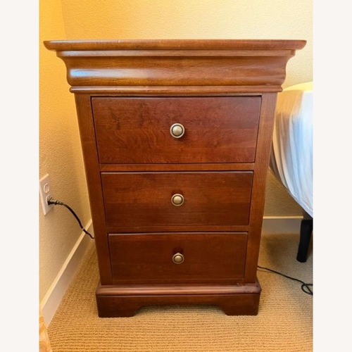 Used Stanley Furniture Three Drawer Tall Nightstand for sale on AptDeco