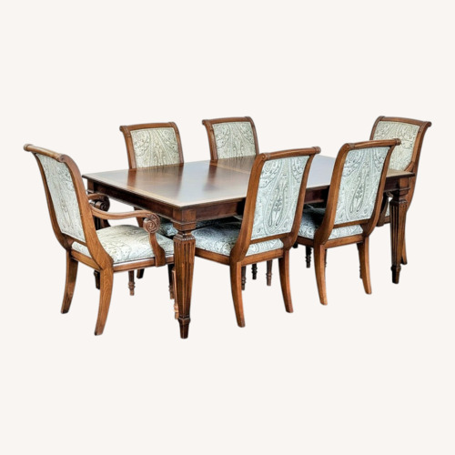 Used Ethan Allen Goodwin 7-Piece Wood Dining Set  for sale on AptDeco