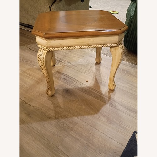 Used Light Brown Wood Side Table for sale on AptDeco