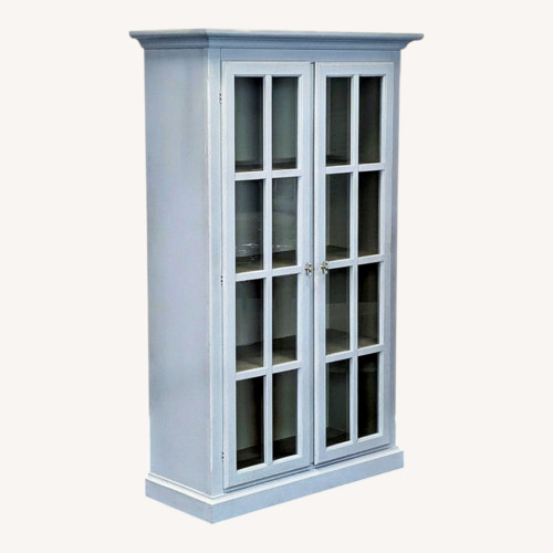 Used Crate & Barrel Cameo Glass Door Bookshelf  for sale on AptDeco