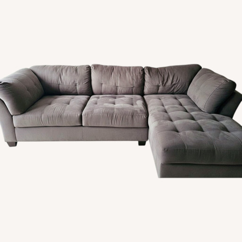 Used Light Gray 2 Piece Sectional for sale on AptDeco